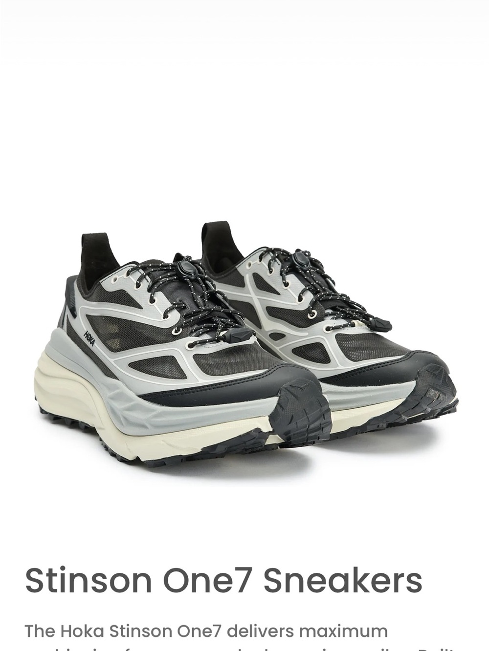 Hoka Stinson One7 Men's running Shoes in Black and Gray sz 11